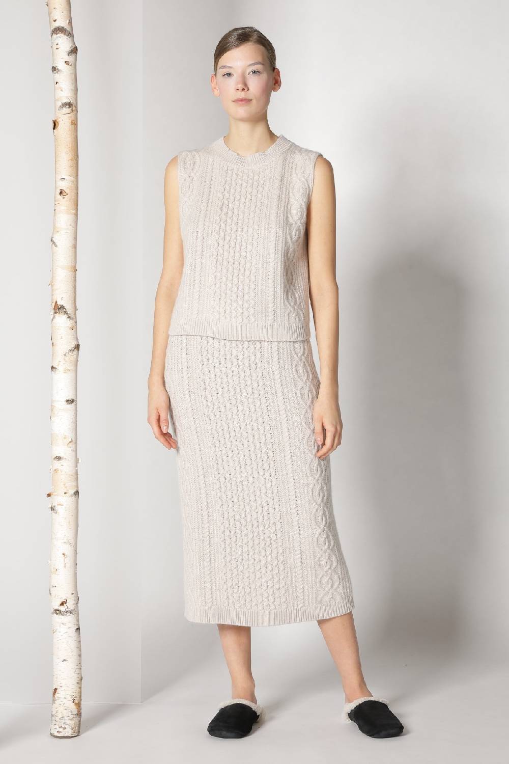 Sminfinity Chilly Cable Maxi Coat + Chilly Cable Top + Chilly Cable Maxi Skirt