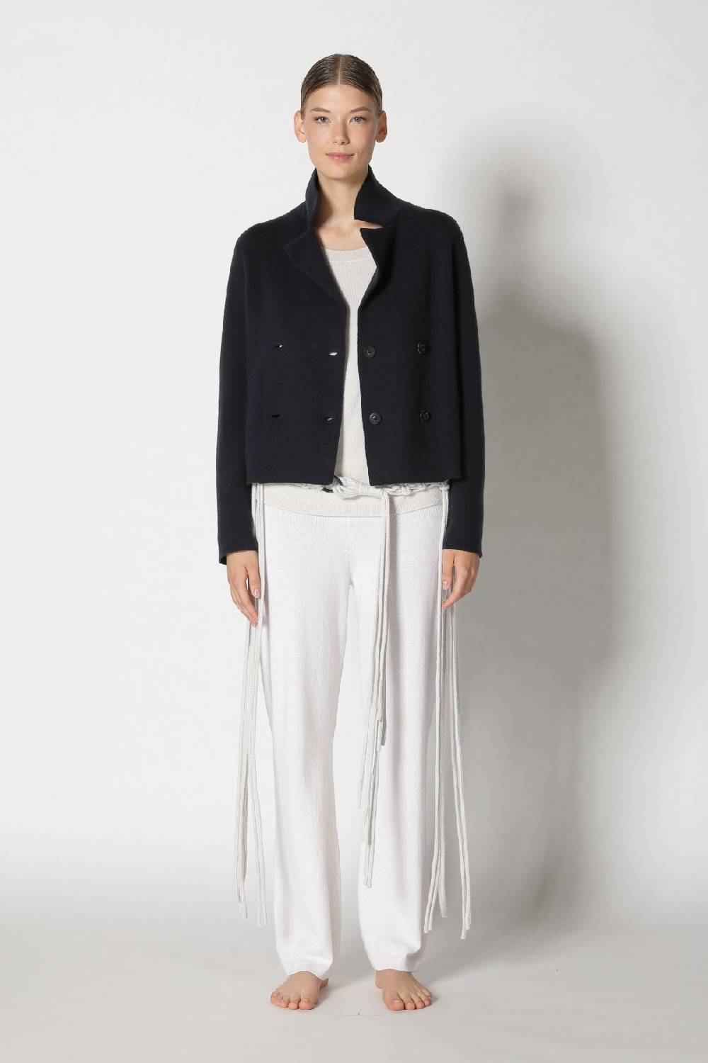 Sminfinity chilly cropped jacket + chilly jumper + chilly pants + hang loose ring belt