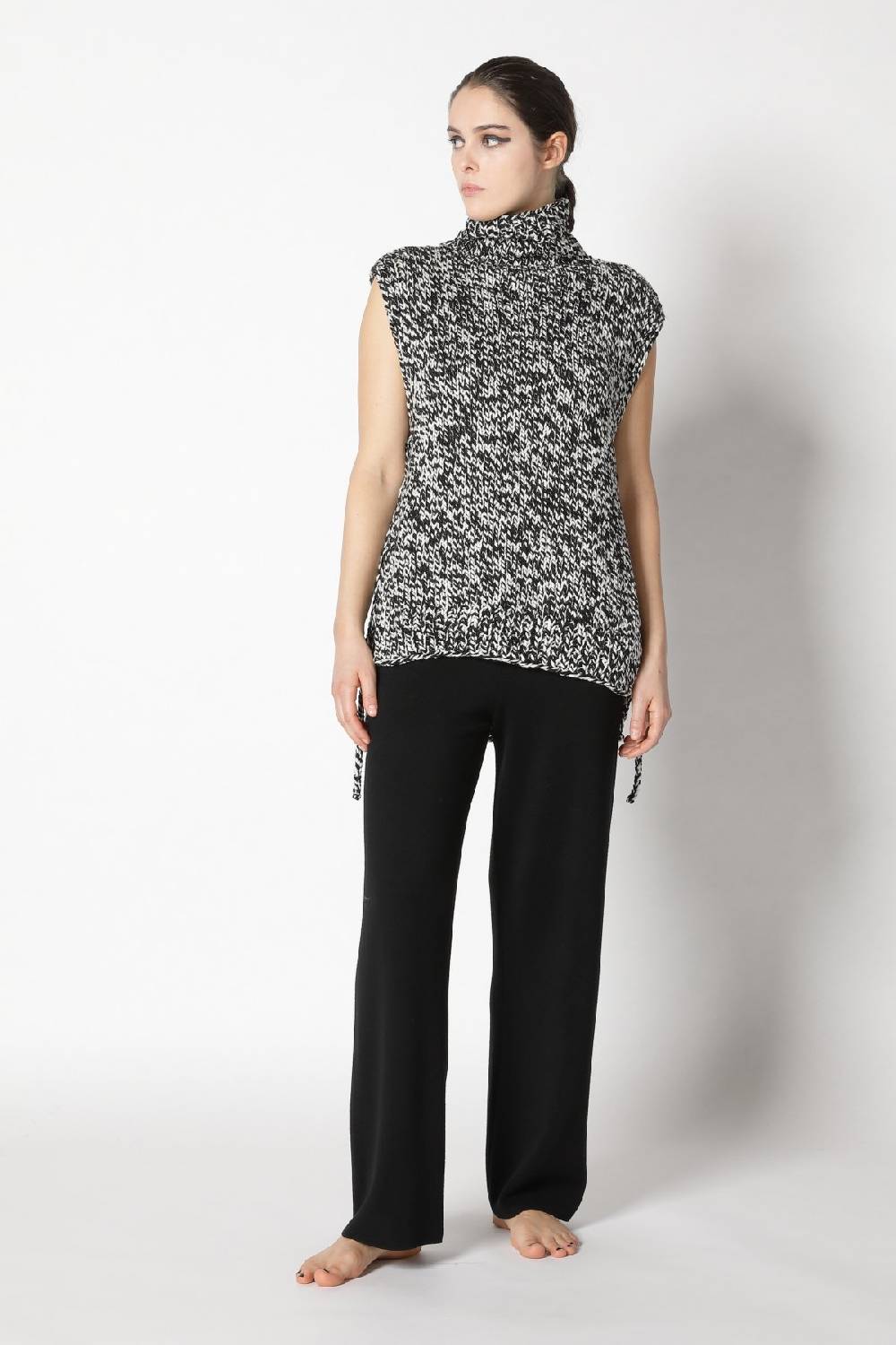 Sminfinity Contrast Mouliné Turtle Flap + Contrast Mouliné Scarf + Milano Palazzo Pants