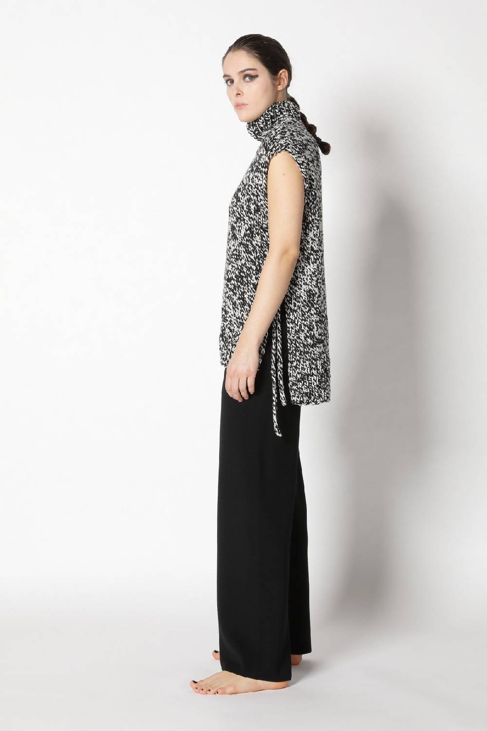 Sminfinity Contrast Mouliné Turtle Flap + Contrast Mouliné Scarf + Milano Palazzo Pants
