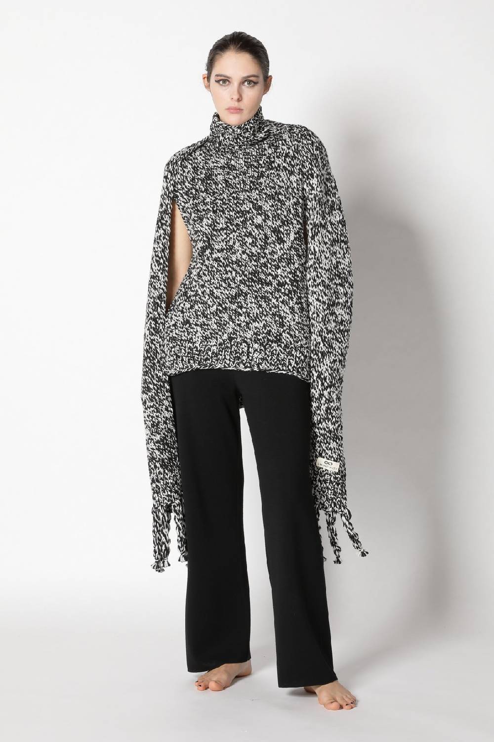 Sminfinity contrast mouliné turtle flap + contrast mouliné scarf + milano palazzo pants