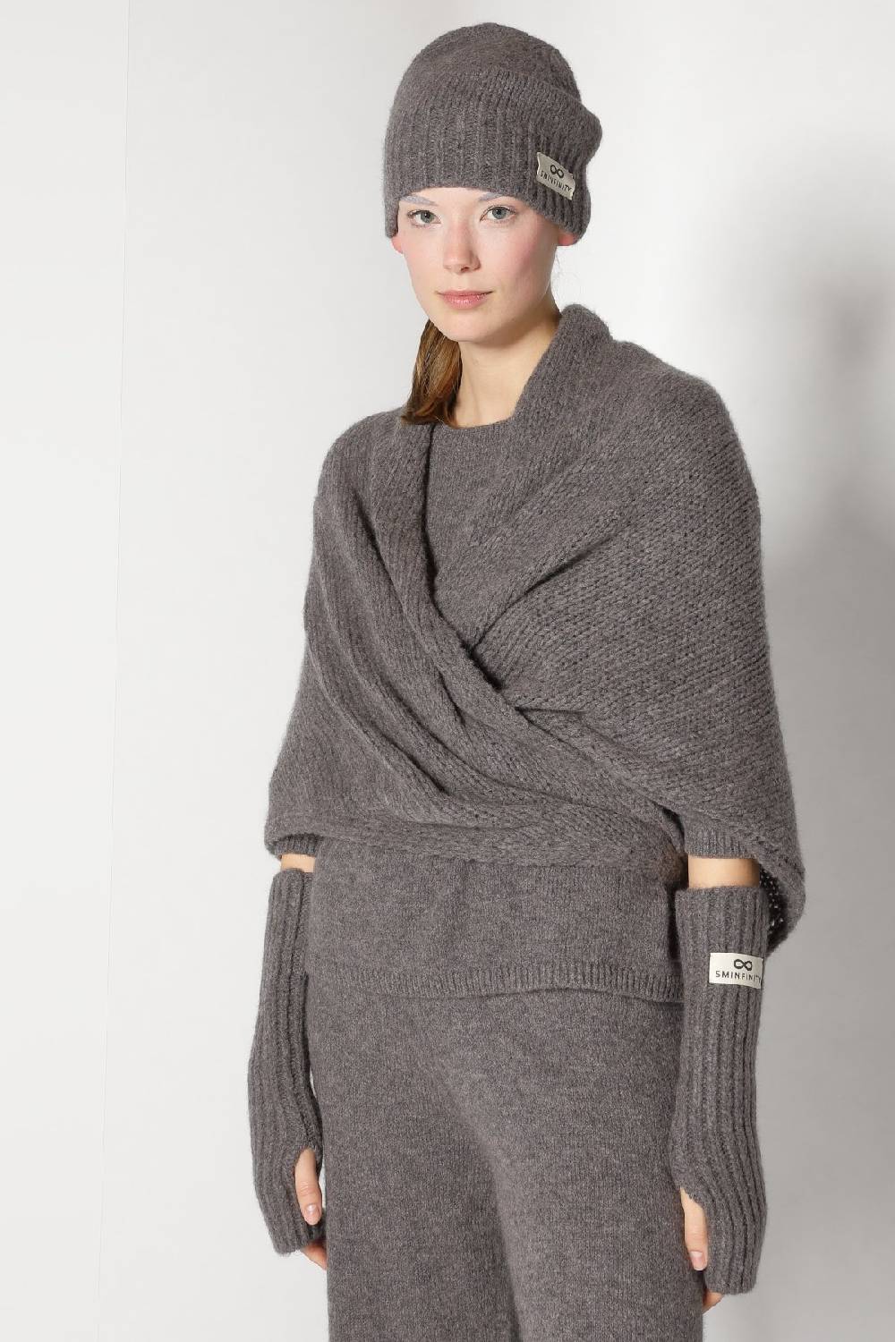 Sminfinity Cosy Cap + Cosy Triangle Scarf + Cosy Gauntlets + Cosy Crew Jumper + Cosy Palazzo Pants