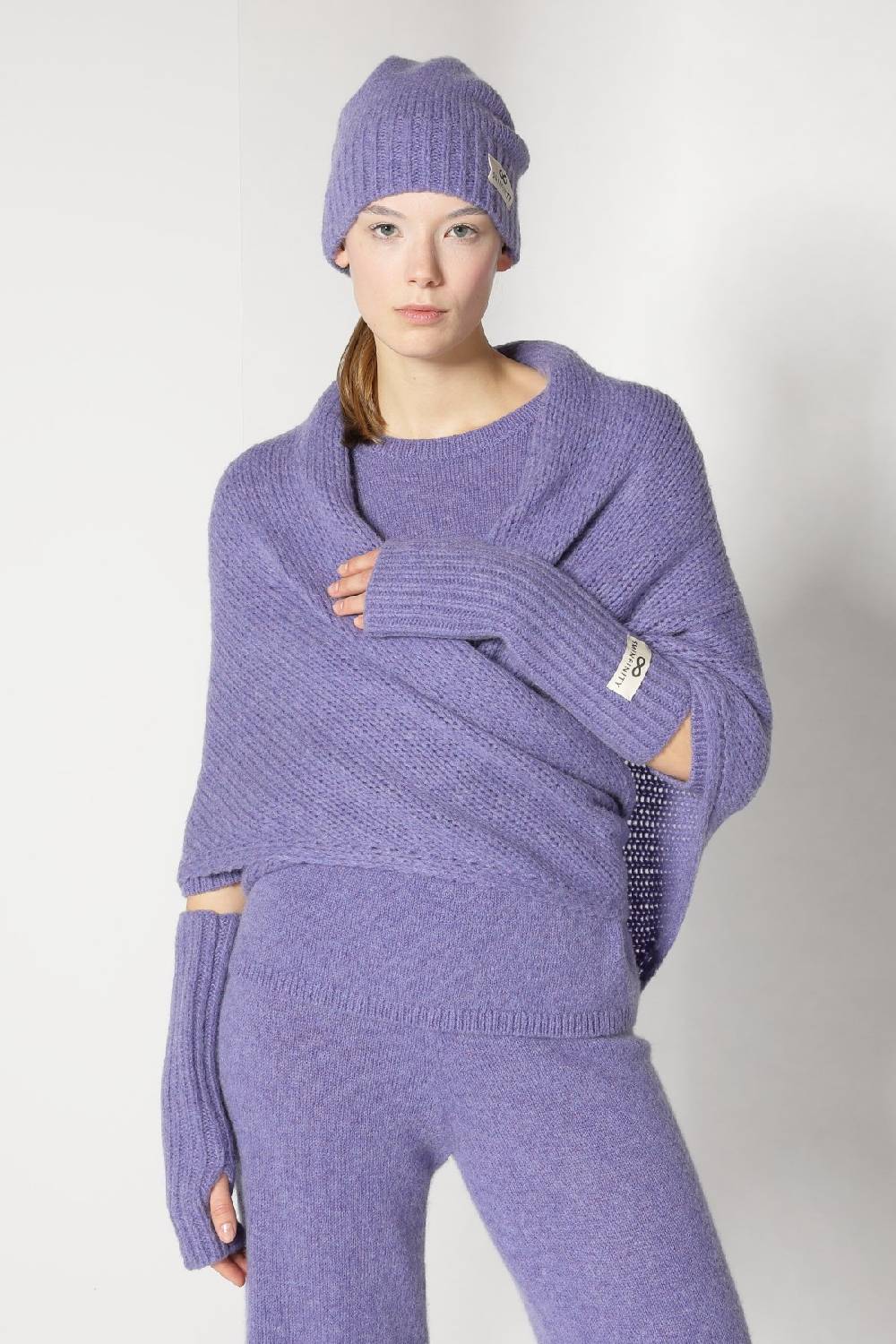 Sminfinity Cosy Cap + Cosy Triangle Scarf + Cosy Gauntlets + Cosy Crew Jumper + Cosy Palazzo Pants