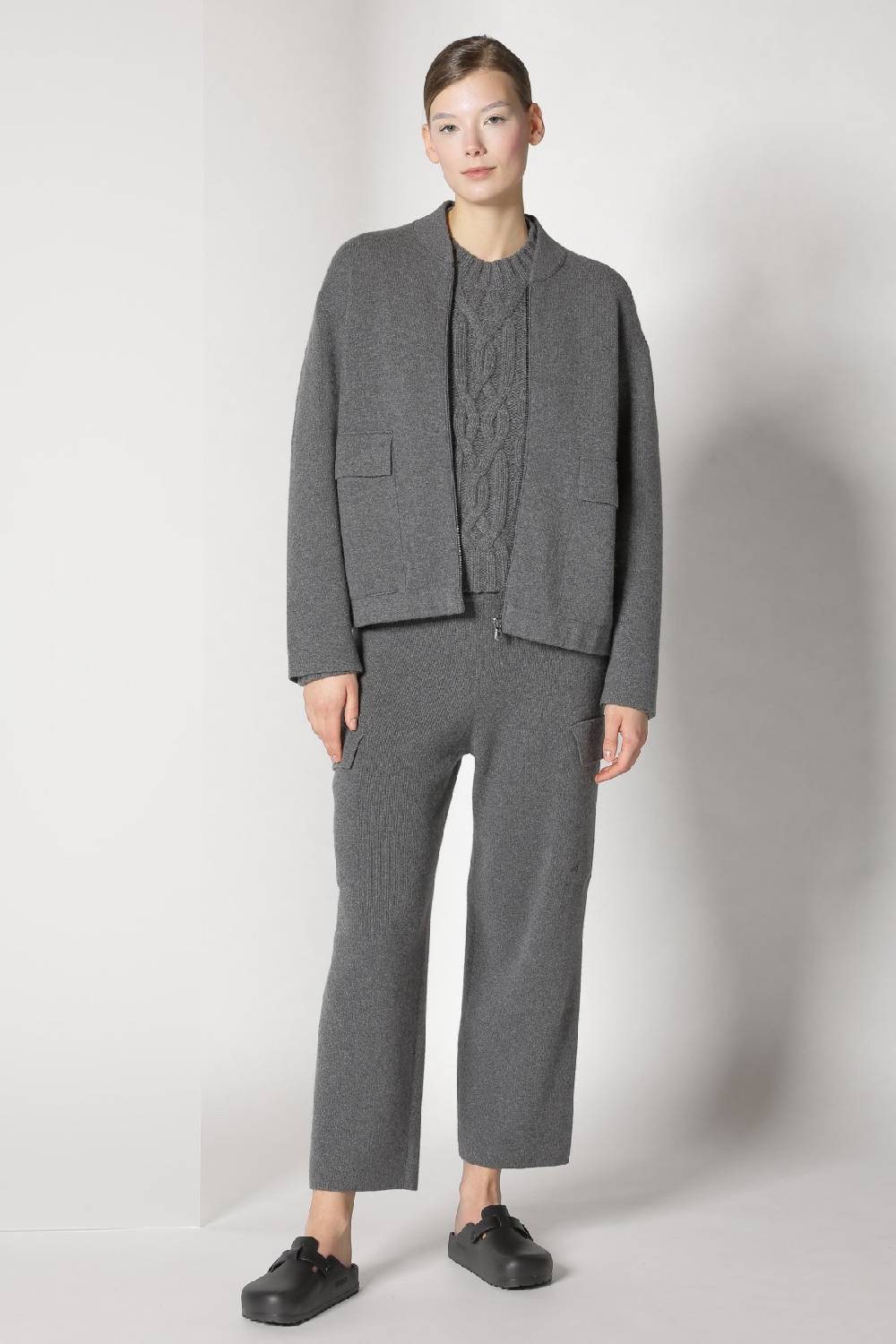 Sminfinity doubleface bomber jacket + chilly cable jumper + chilly cargo pants