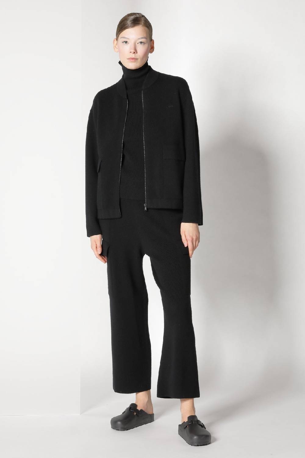 Sminfinity doubleface bomber jacket + chilly fitted turtleneck + chilly cargo pants