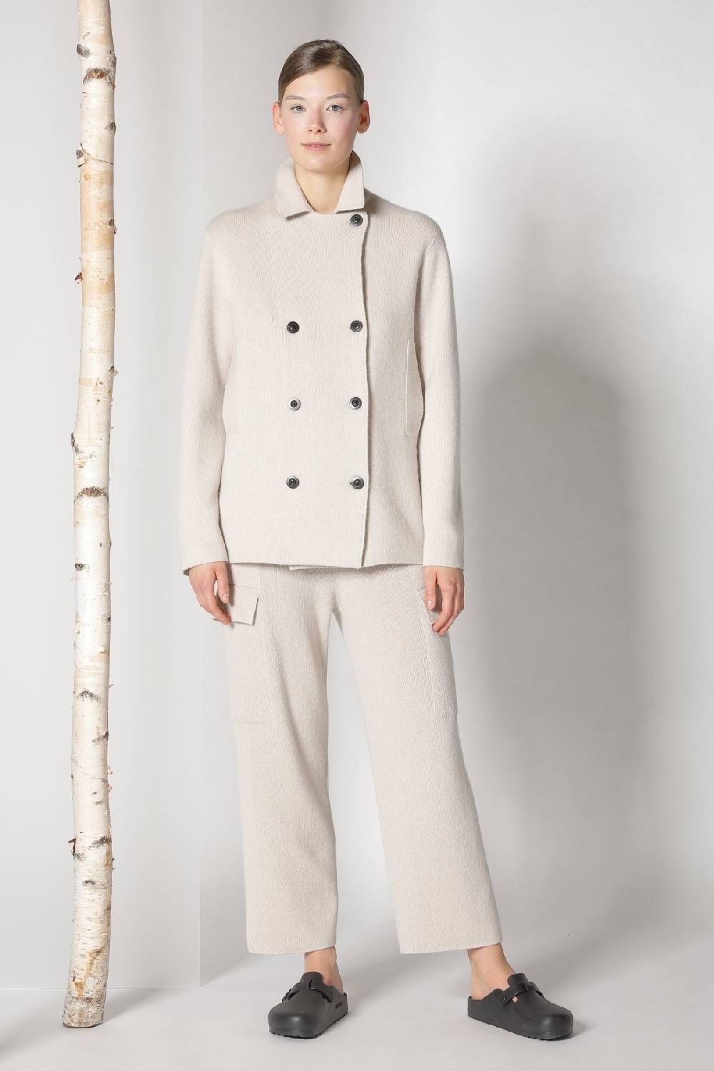 Sminfinity Doubleface Caban Jacket + Chilly Cable Jumper + Chilly Cargo Pants