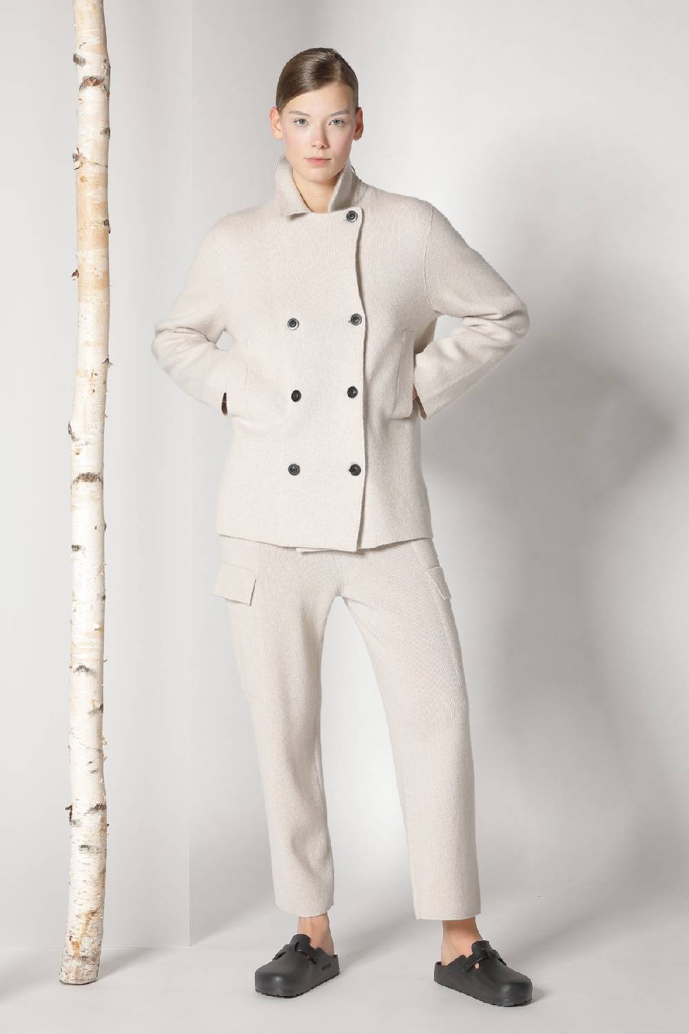 Sminfinity doubleface caban jacket + chilly cable jumper + chilly cargo pants