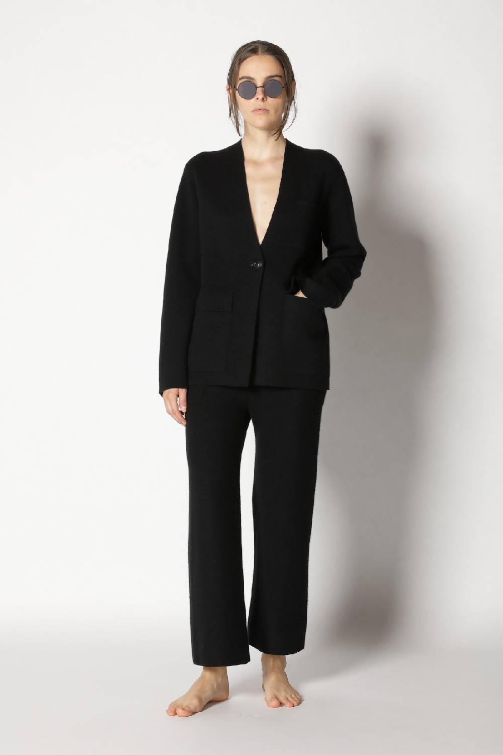 Sminfinity doubleface fieldjacket + garter cropped pants