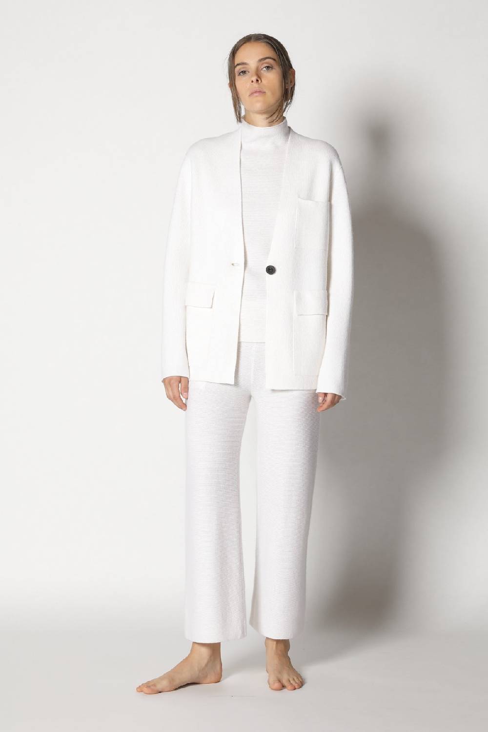 Sminfinity doubleface fieldjacket + garter top + garter cropped pants