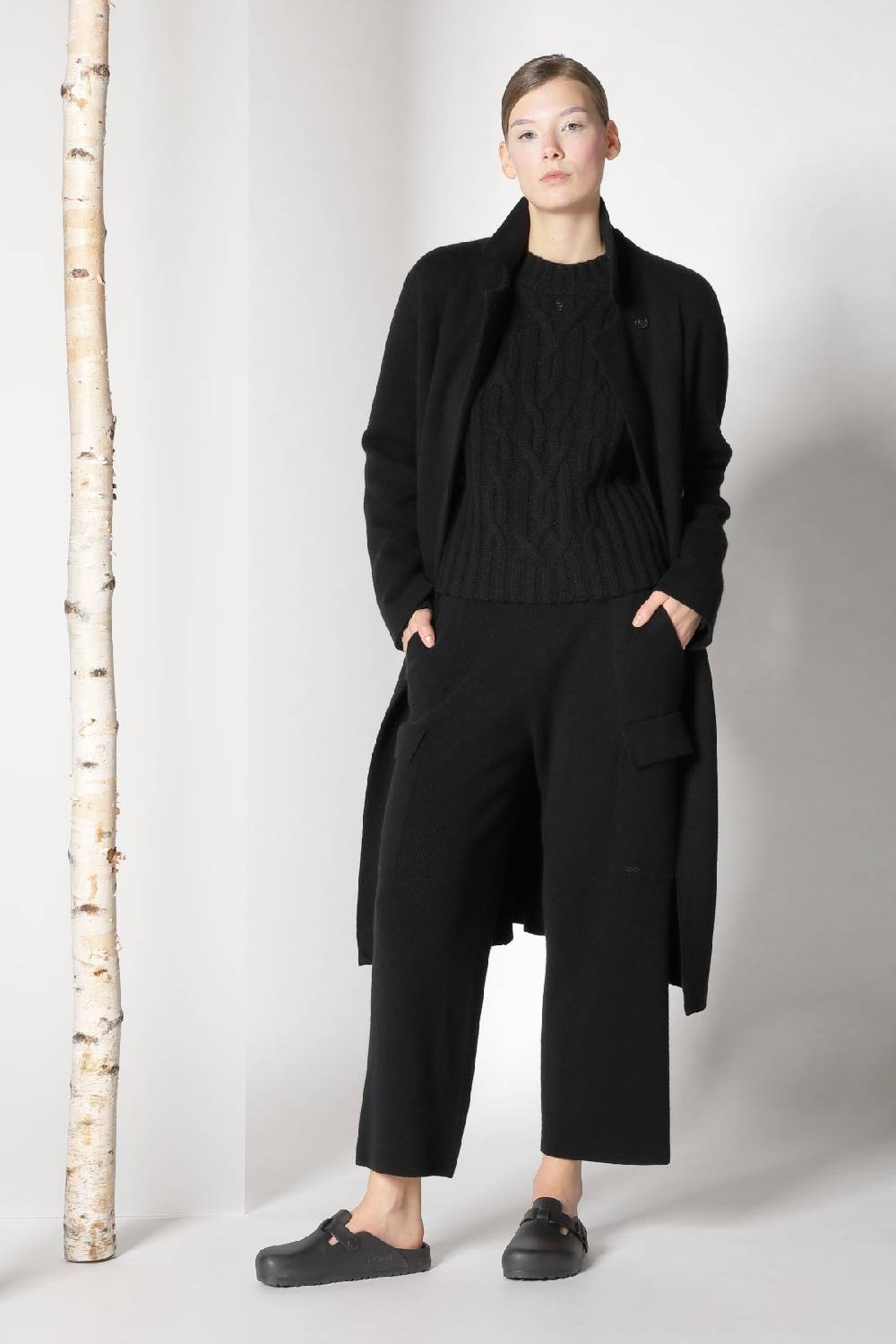 Sminfinity Doubleface Pea Coat + Chilly Cable Jumper + Chilly Cargo Pants