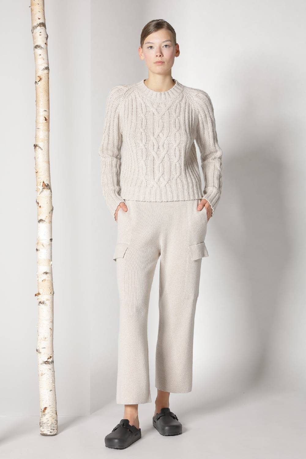 Sminfinity Doubleface Pea Coat + Chilly Cable Jumper + Chilly Cargo Pants