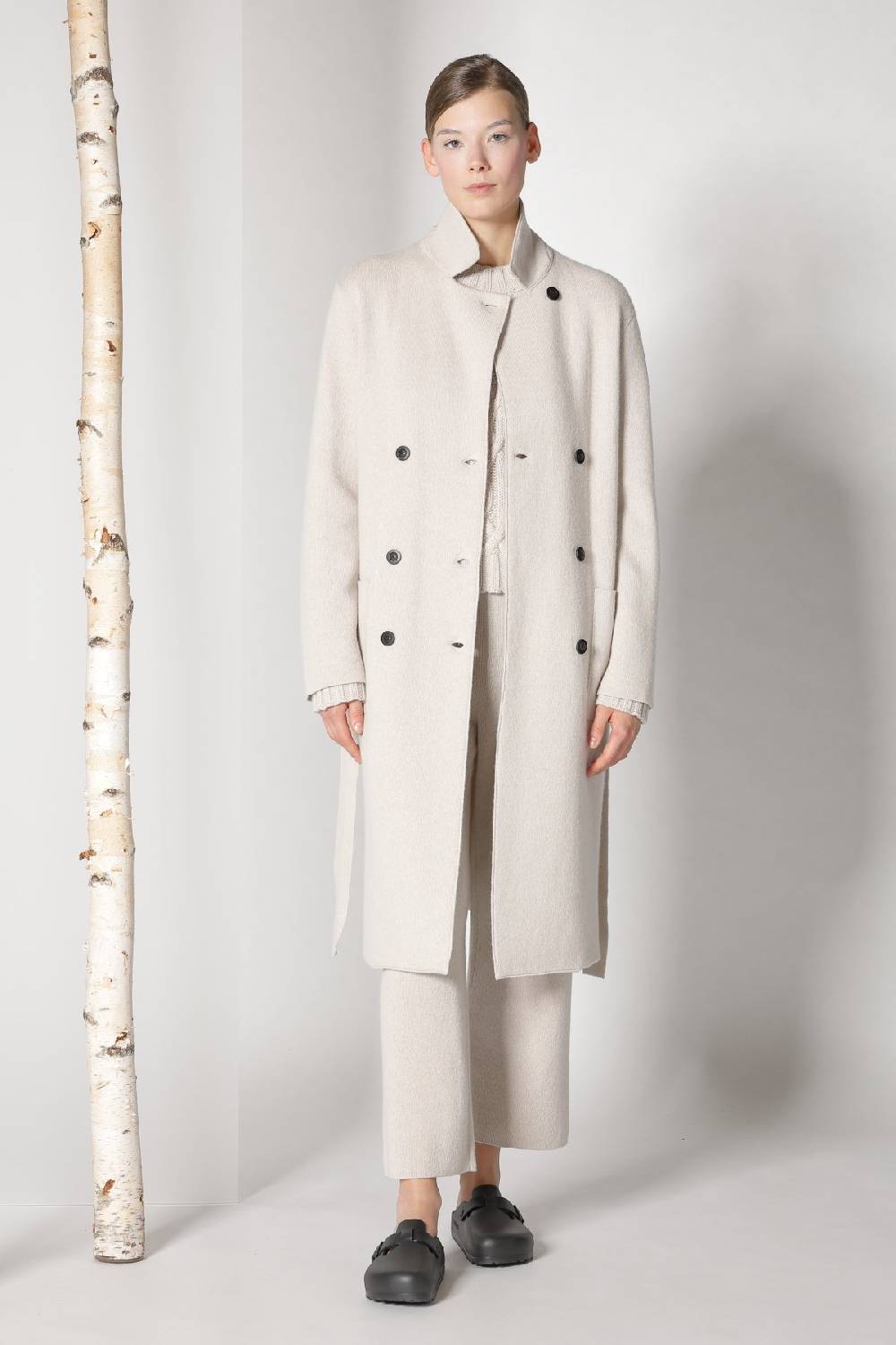 Sminfinity doubleface pea coat + chilly cable jumper + chilly cargo pants