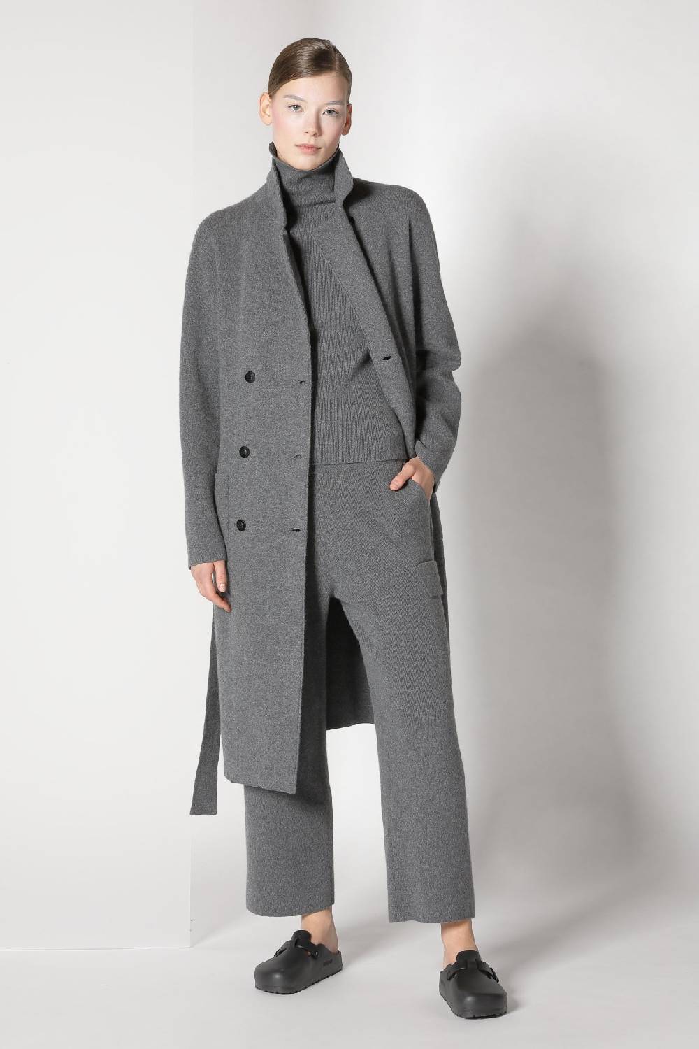 Sminfinity Doubleface Pea Coat + Chilly Fitted Turtleneck + Chilly Cargo Pants