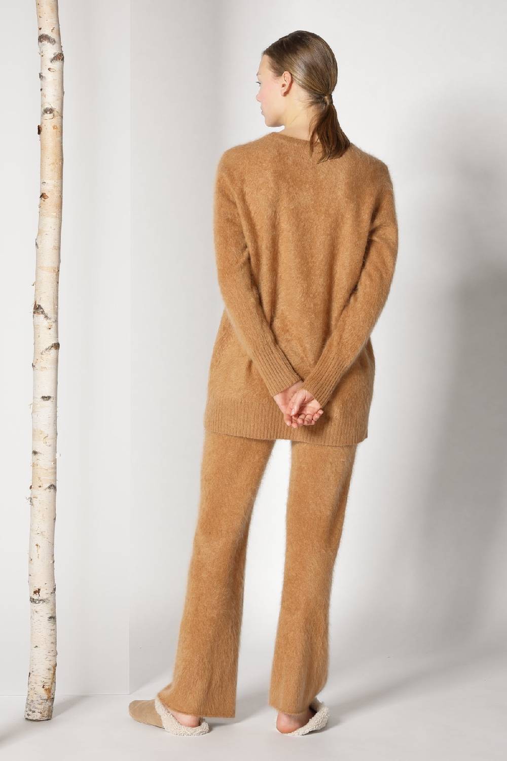 Sminfinity Doubleface Pea Coat + Furry Boyfriend Jumper + Furry Pants