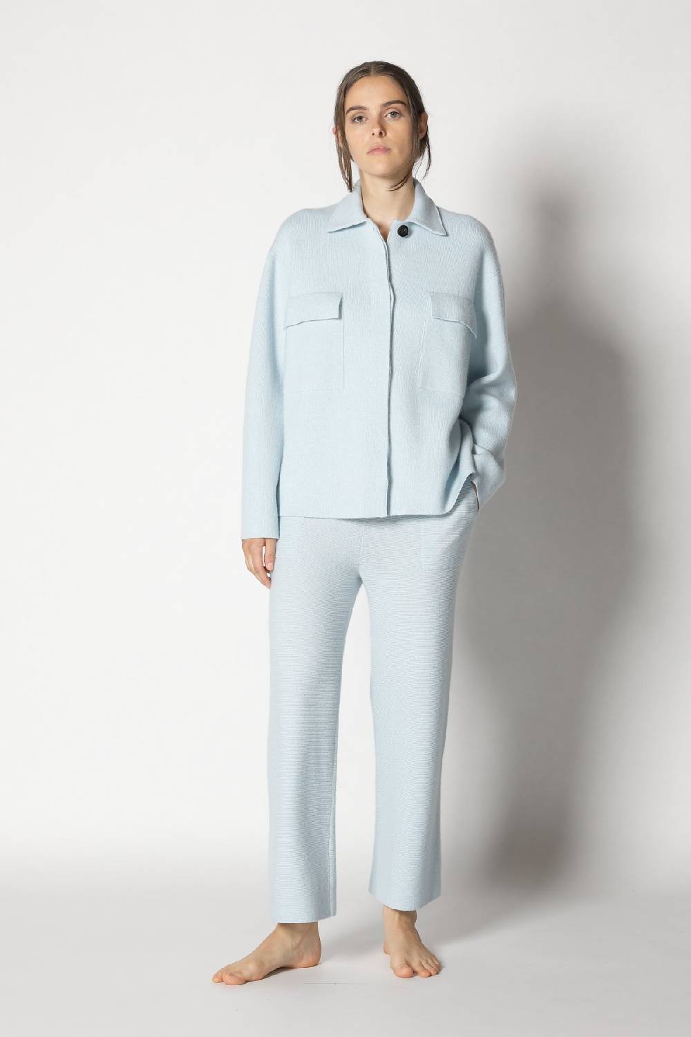 Sminfinity Doubleface Shirtjacket + Garter Cropped Pants