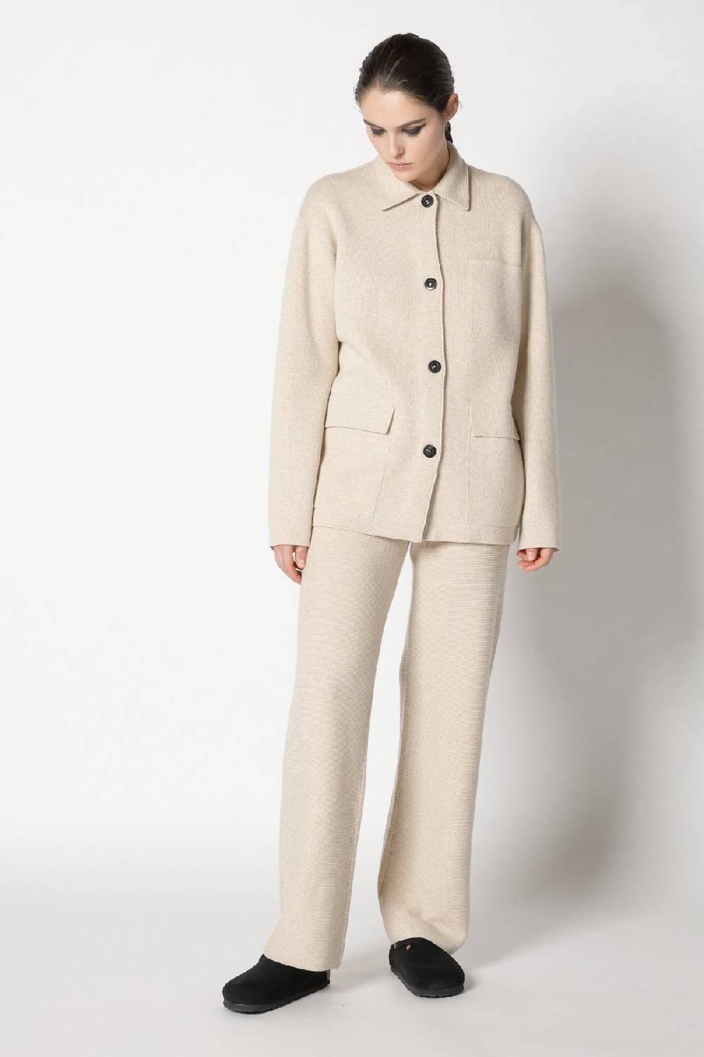 Sminfinity doubleface shirtjacket + garter palazzo pants Sminfinity doubleface shirtjacket + garter palazzo pants