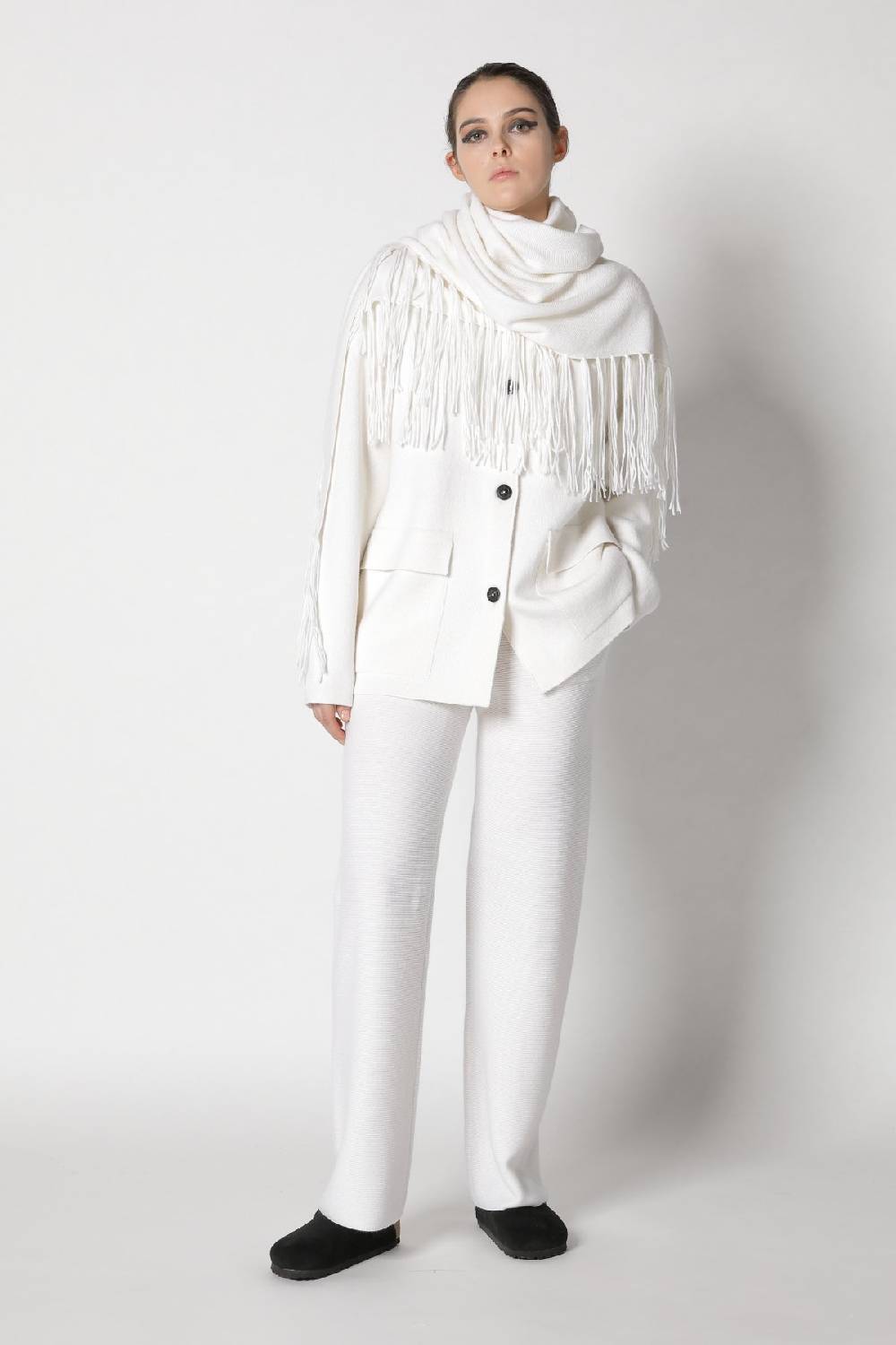 Sminfinity Doubleface Shirtjacket + Garter Triangle + Garter Palazzo Pants