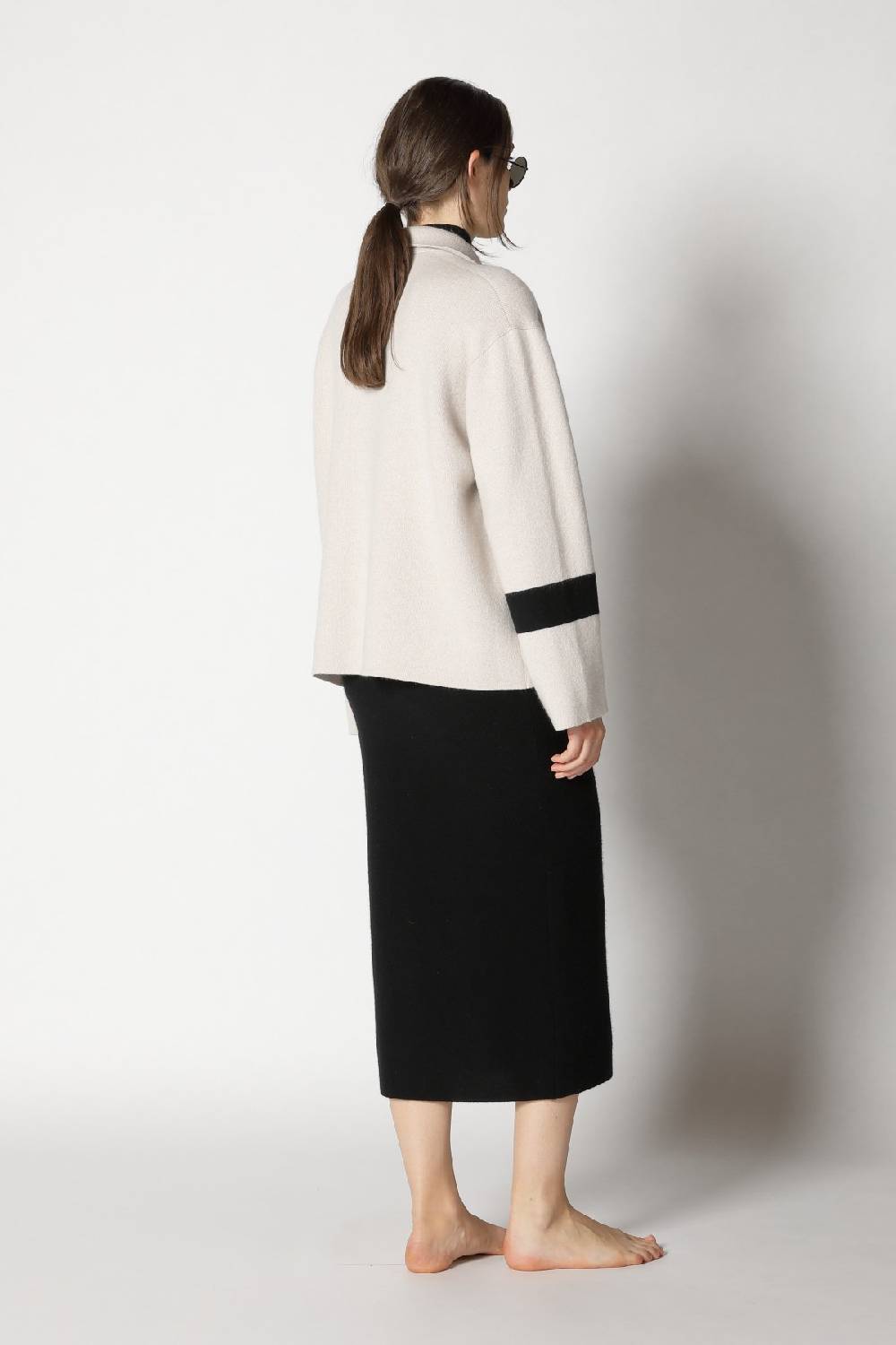 Sminfinity Doubleface Striped Shirtjacket + Garter Maxi Dress