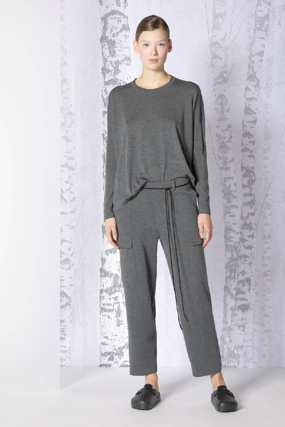 Sminfinity Extrafine Oversized Crew + Milano Cropped Cargo Pants