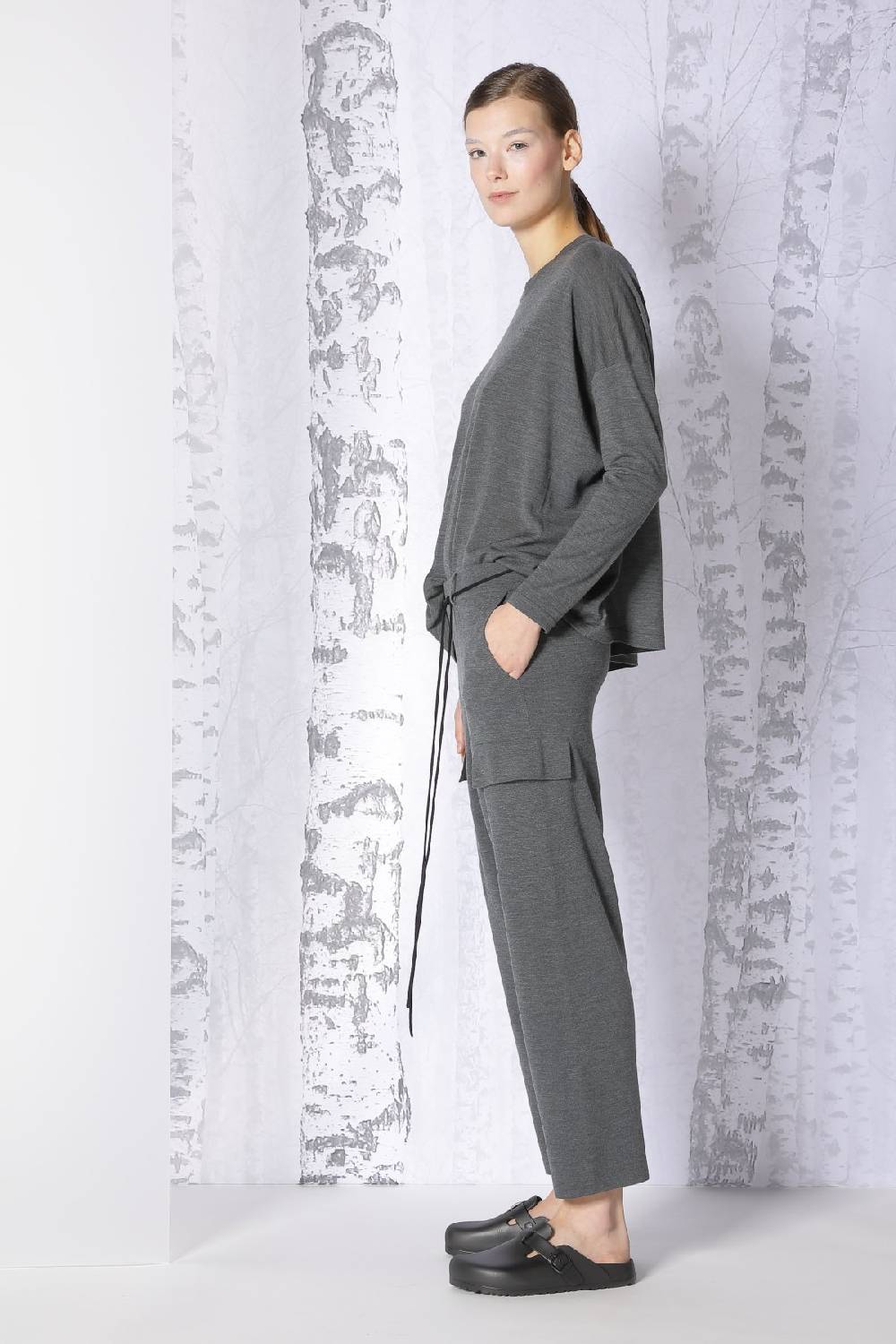 Sminfinity Extrafine Oversized Crew + Milano Cropped Cargo Pants