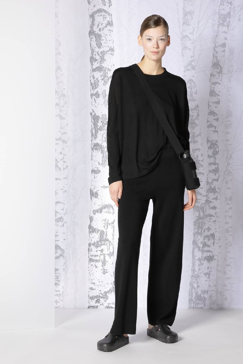 Sminfinity extrafine oversized crew + milano palazzo pants