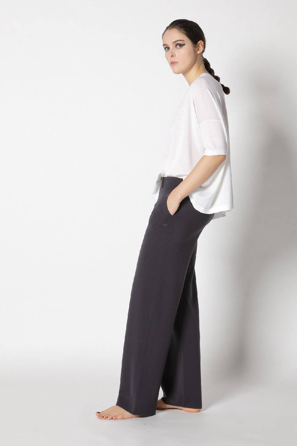 Sminfinity Flowing Cape Jumper + Milano Palazzo Pants