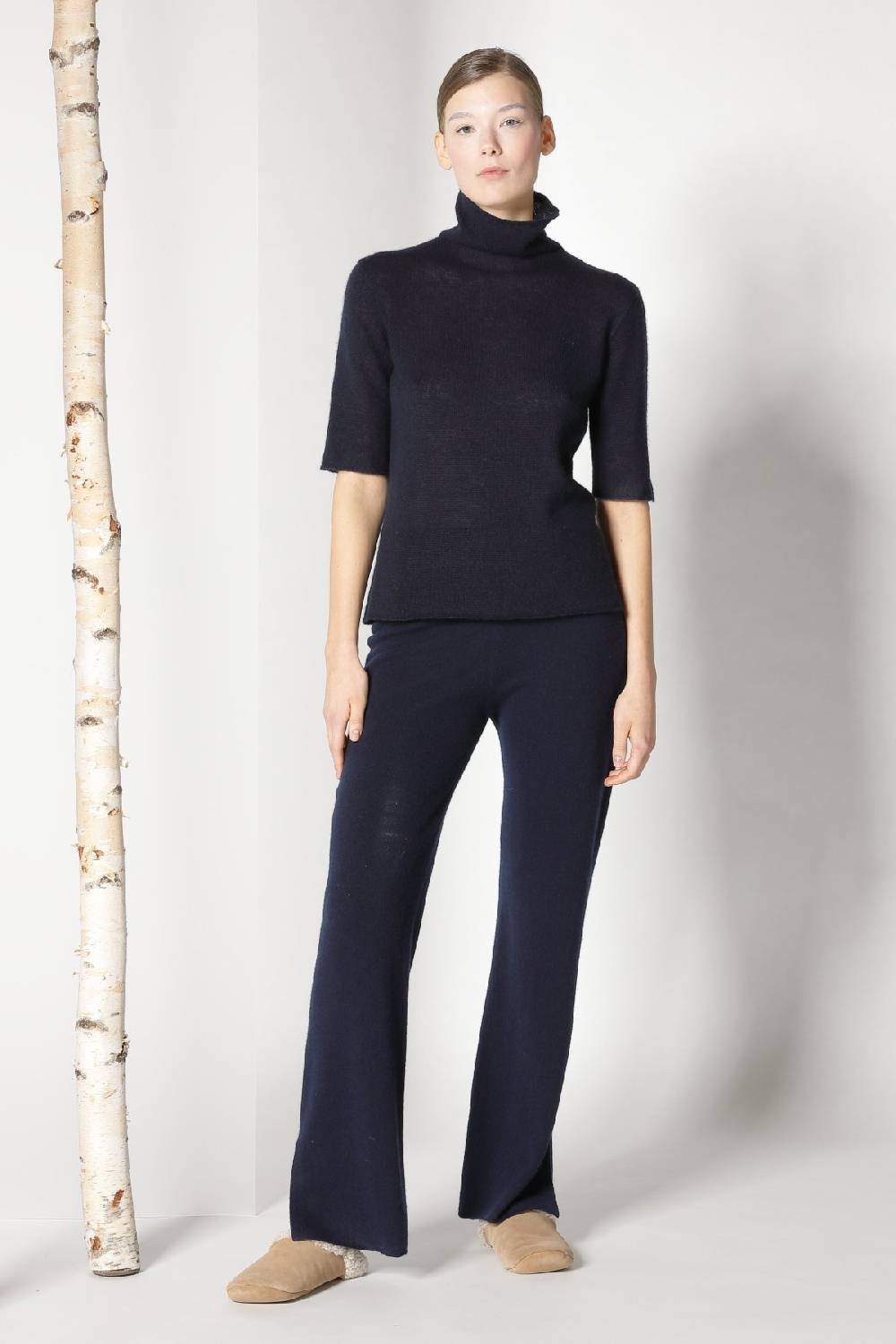 Sminfinity Fluffy 1 Ply Turtleneck + Pure Slitted Pants