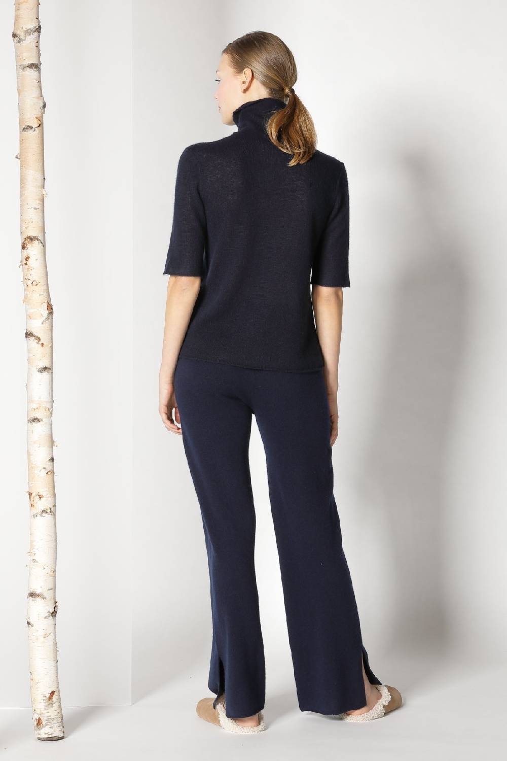 Sminfinity Fluffy 1 Ply Turtleneck + Pure Slitted Pants