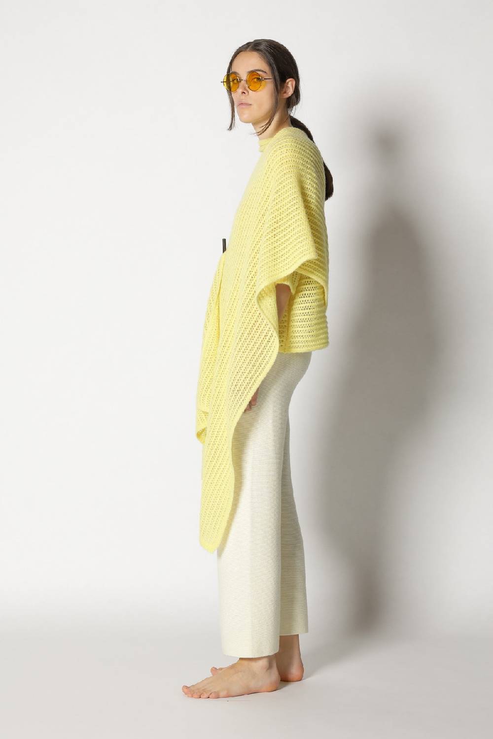 Sminfinity Fluffy Airy Mockneck + Fluffy Airy Plaid + Garter Cropped Pants