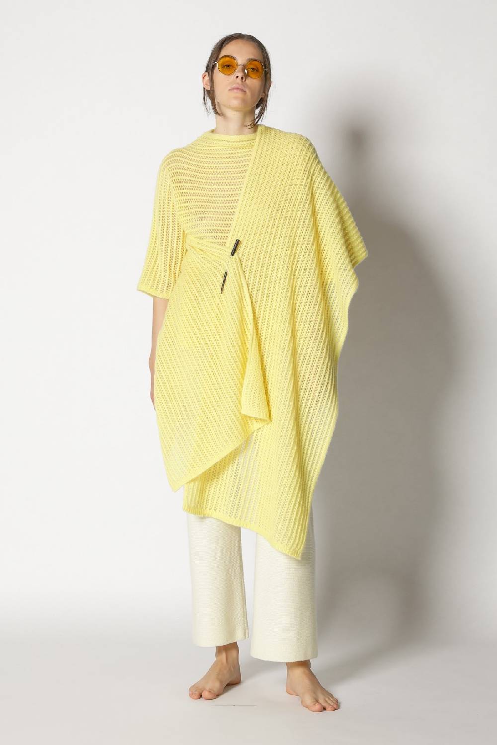 Sminfinity fluffy airy mockneck + fluffy airy plaid + garter cropped pants