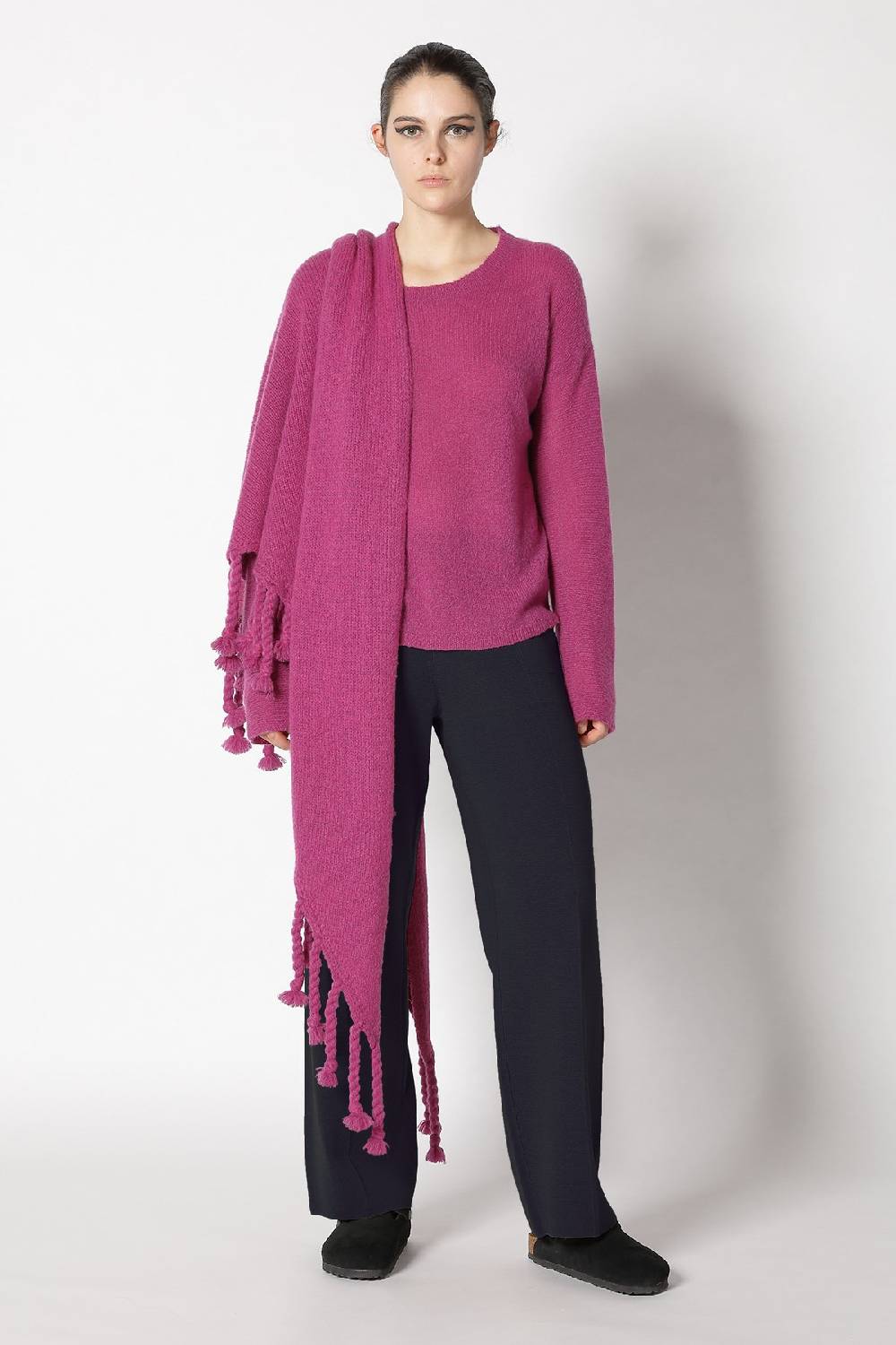 Sminfinity Fluffy Crewneck + Fluffy Triangle + Silky Suit Pants