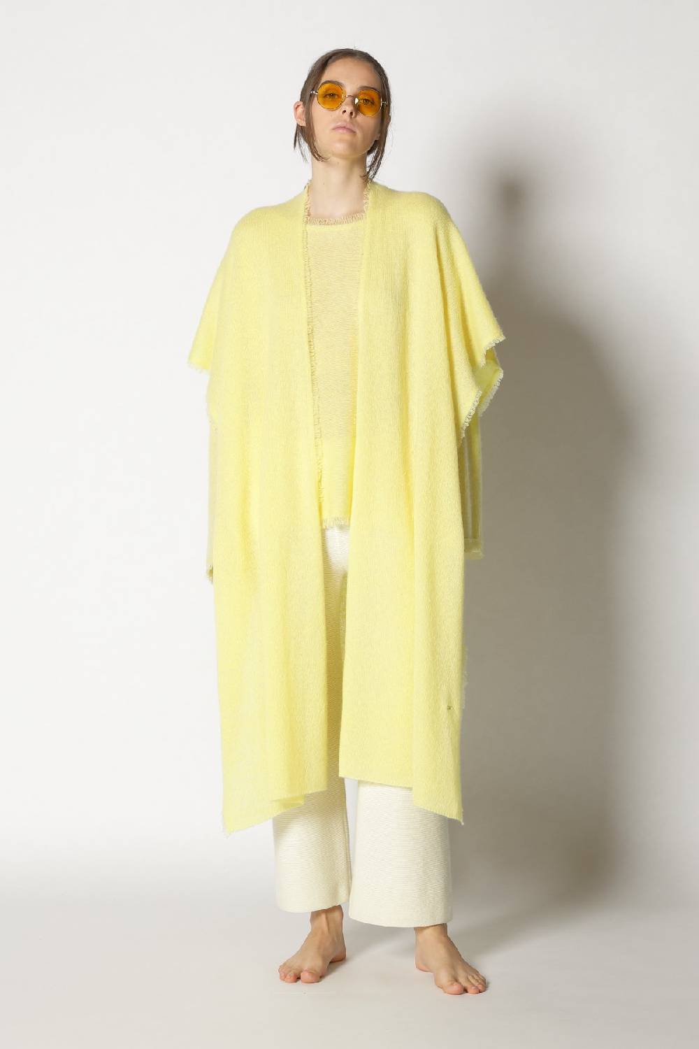 Sminfinity Fluffy Fringe Boatneck + Fluffy Fringe Cape + Garter Cropped Pants