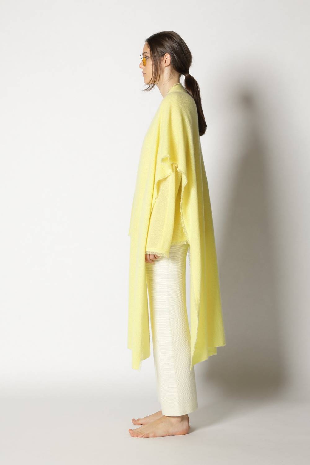 Sminfinity Fluffy Fringe Boatneck + Fluffy Fringe Cape + Garter Cropped Pants