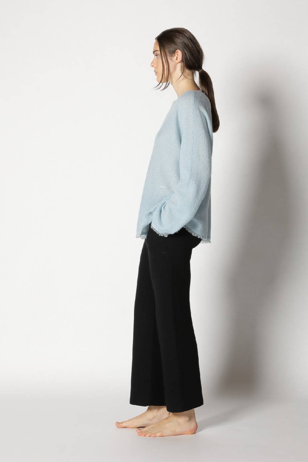 Sminfinity Fluffy Fringe Boatneck + Garter Cropped Pants