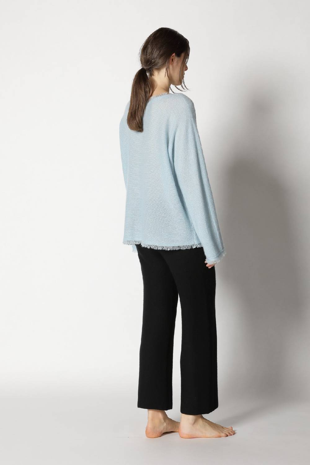 Sminfinity Fluffy Fringe Boatneck + Garter Cropped Pants