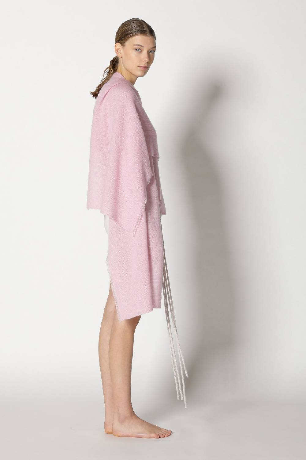 Sminfinity Fluffy Fringe Crew Top + Fluffy Fringe Plaid + Hang Loose Ring Belt