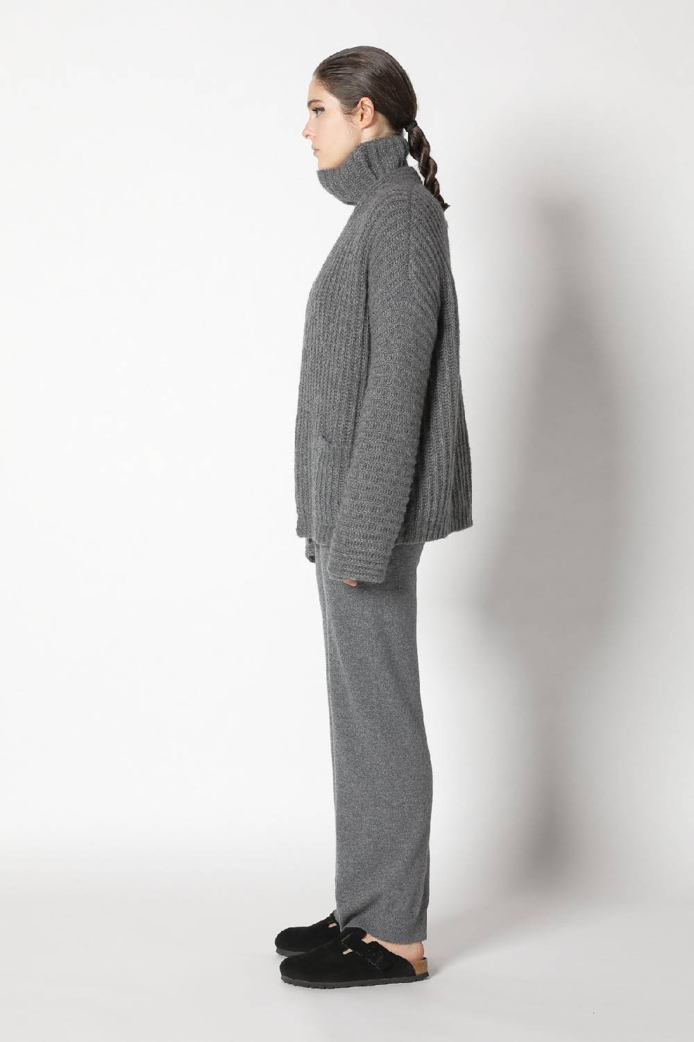 Sminfinity Fluffy Rib Jacket + Fluffy Rib Turtle + Infinite Palazzo Pants