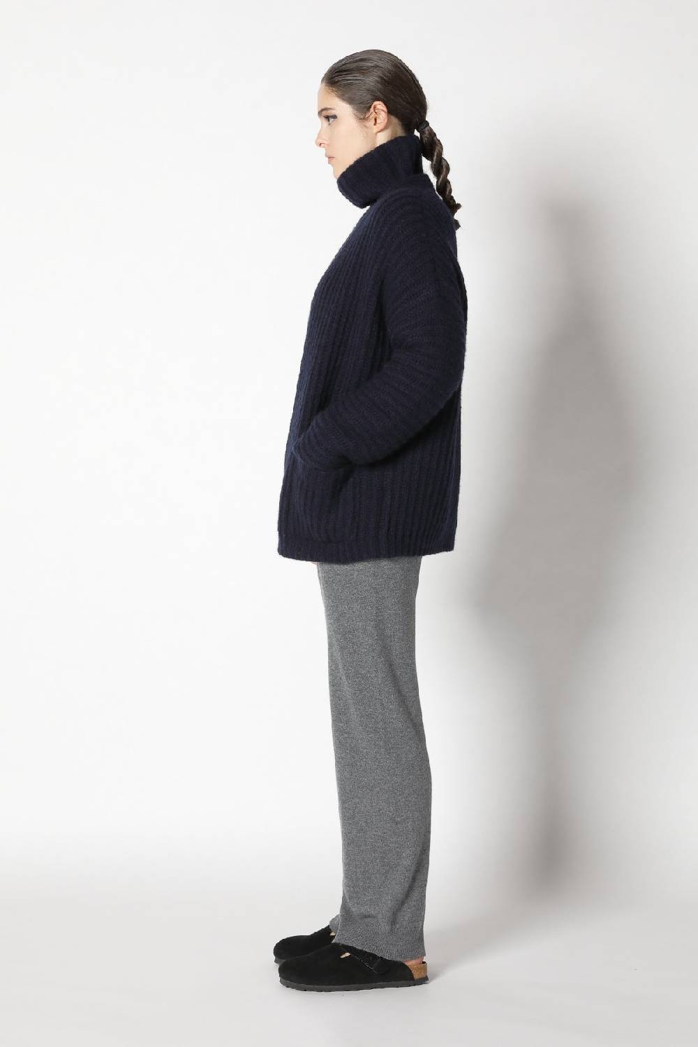 Sminfinity Fluffy Rib Jacket + Fluffy Rib Turtle + Infinite Palazzo Pants