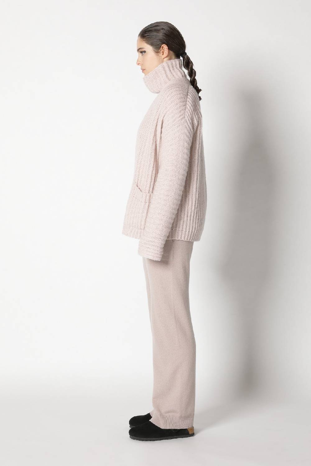 Sminfinity Fluffy Rib Jacket + Fluffy Rib Turtle + Infinite Palazzo Pants