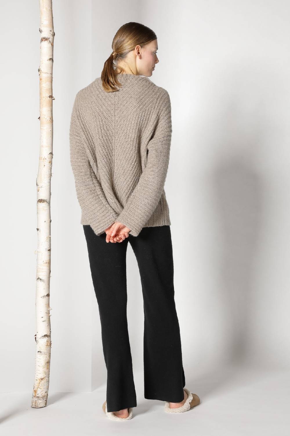 Sminfinity Fluffy Ribbed Cone Jumper + Pure Slitted Pants