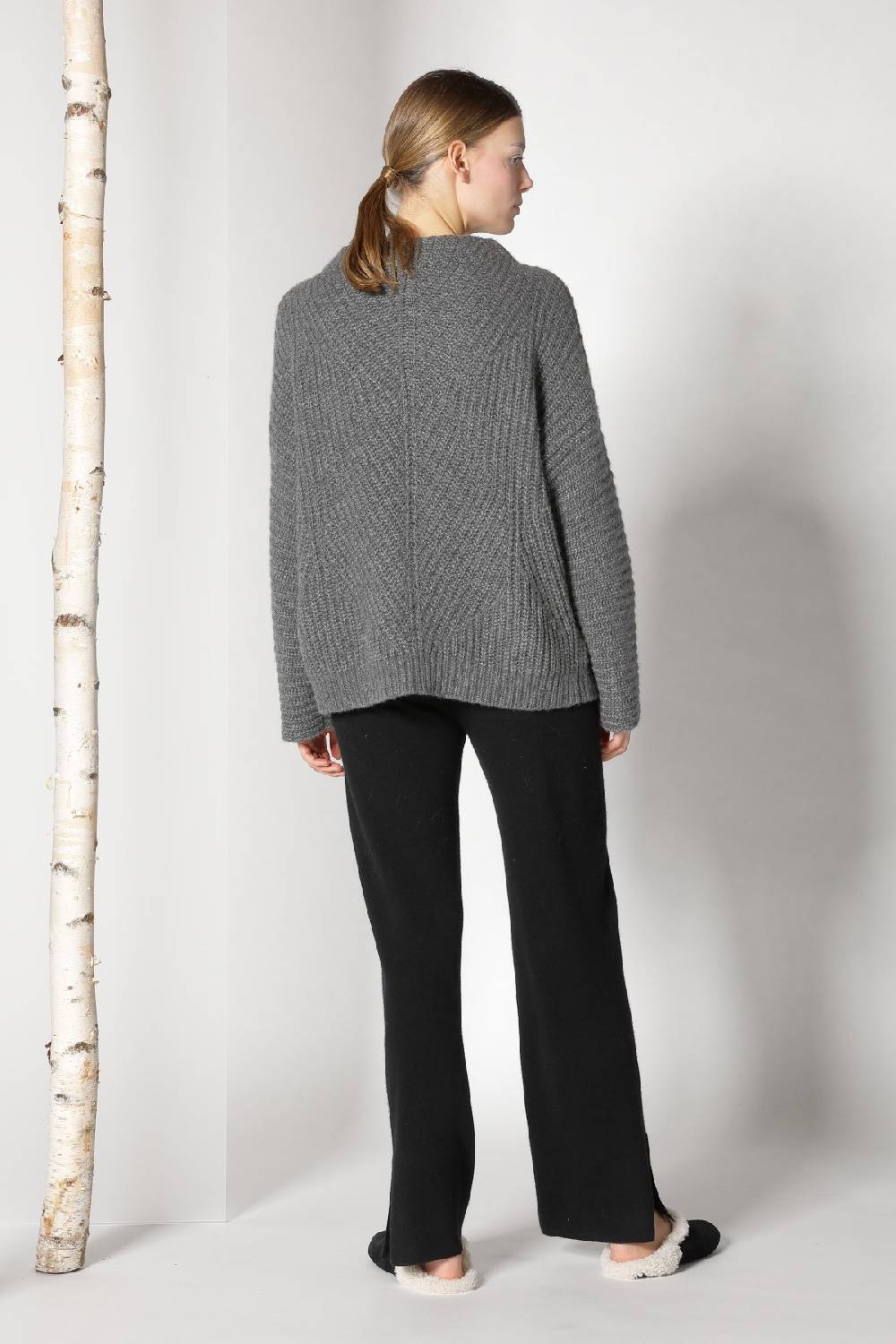 Sminfinity Fluffy Ribbed Cone Jumper + Pure Slitted Pants