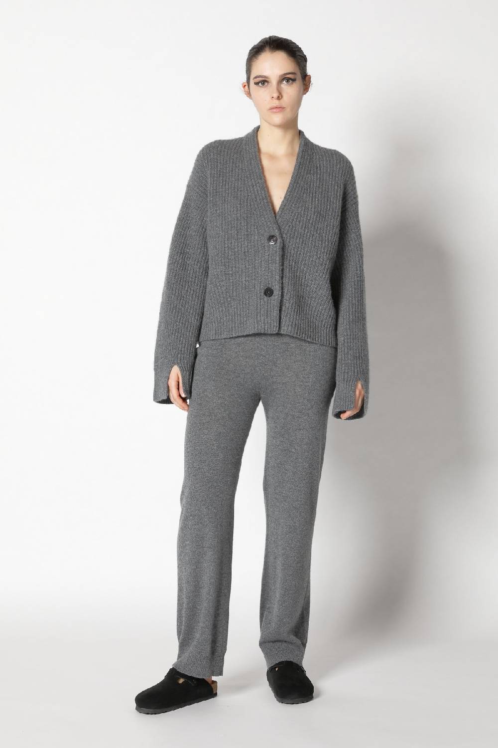 Sminfinity icon rib cardigan + infinite palazzo pants