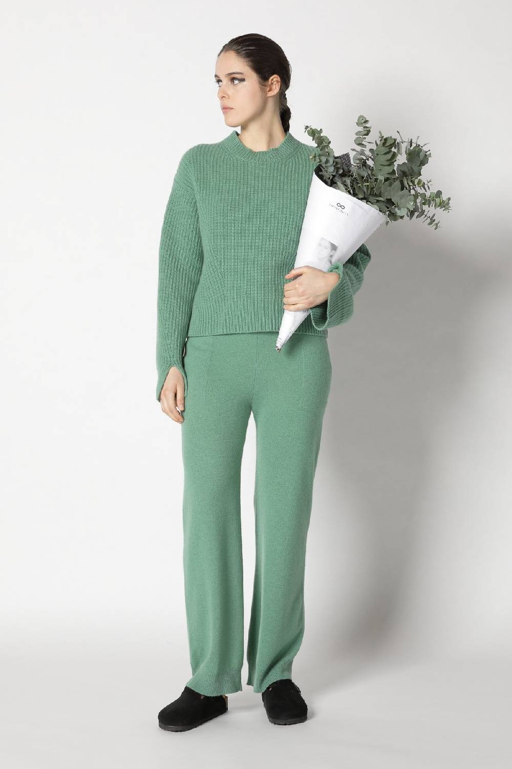 Sminfinity icon rib crew neck + infinite palazzo pants