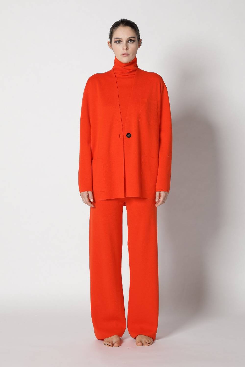 Sminfinity Milano One Button Jacket + Milano Turtle Jumper + Milano Palazzo Pants