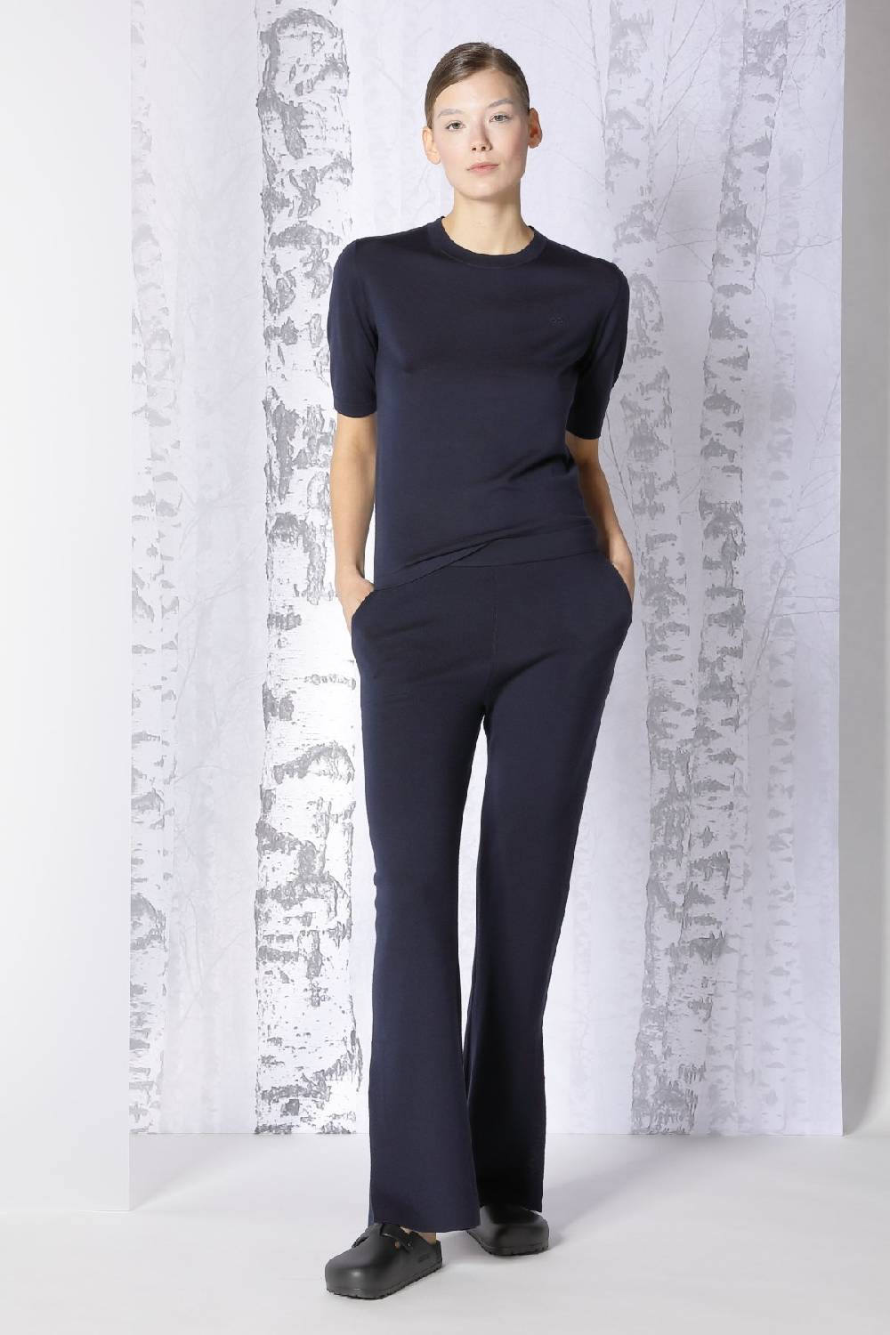 Sminfinity Milano Slitted Jacket + Extrafine Fitted T + Milano Slitted Pants