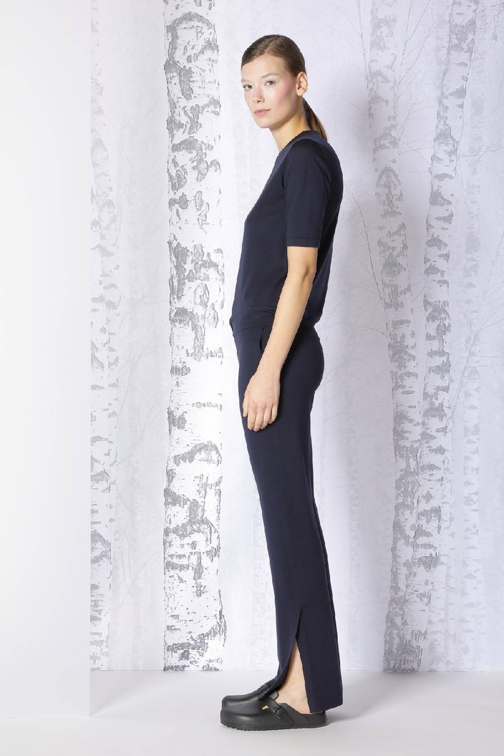 Sminfinity Milano Slitted Jacket + Extrafine Fitted T + Milano Slitted Pants