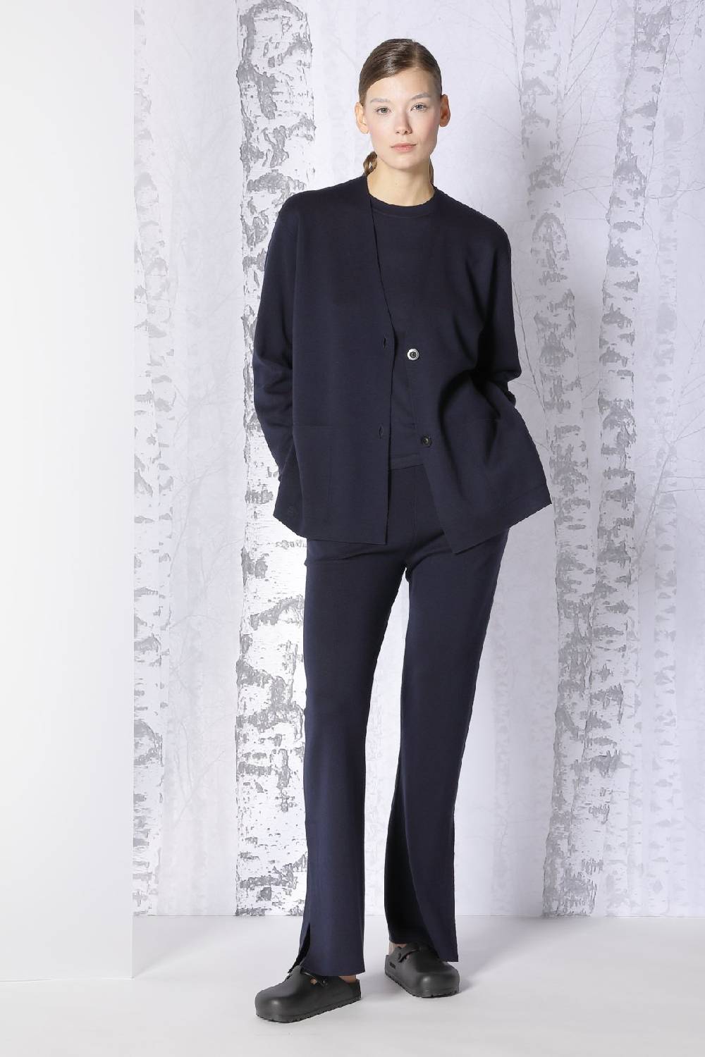 Sminfinity milano slitted jacket + extrafine fitted T + milano slitted pants