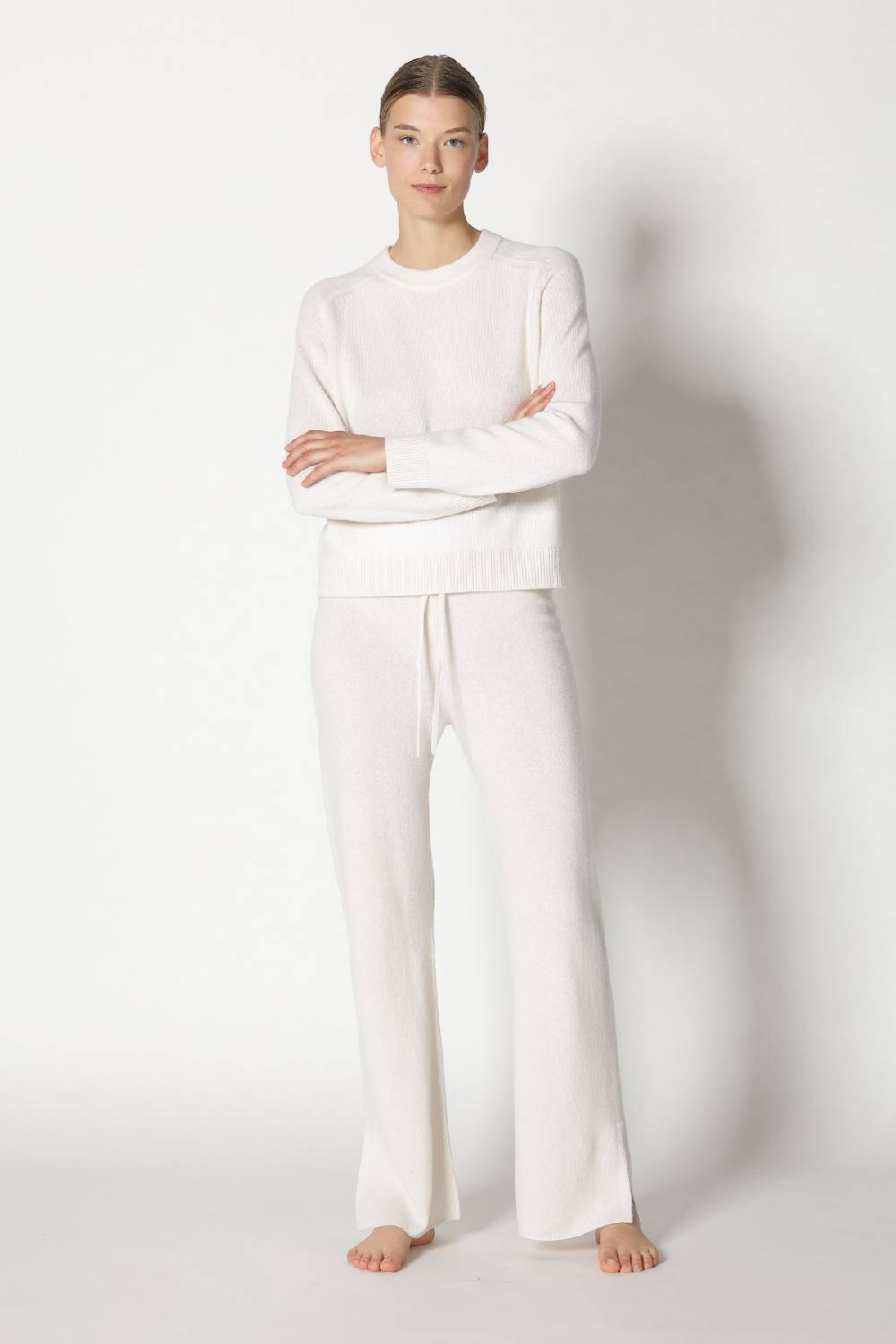 Sminfinity pure 2 ply crew jumper + pure slitted pants Sminfinity pure 2 ply crew jumper + pure slitted pants