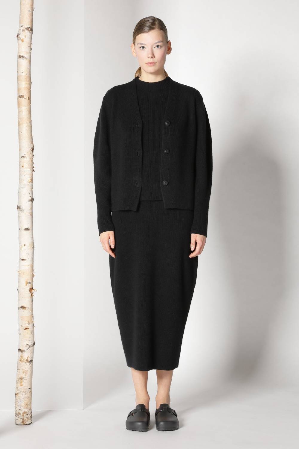 Sminfinity pure all needle cardigan + pure all needle top + pure all needle tulip skirt