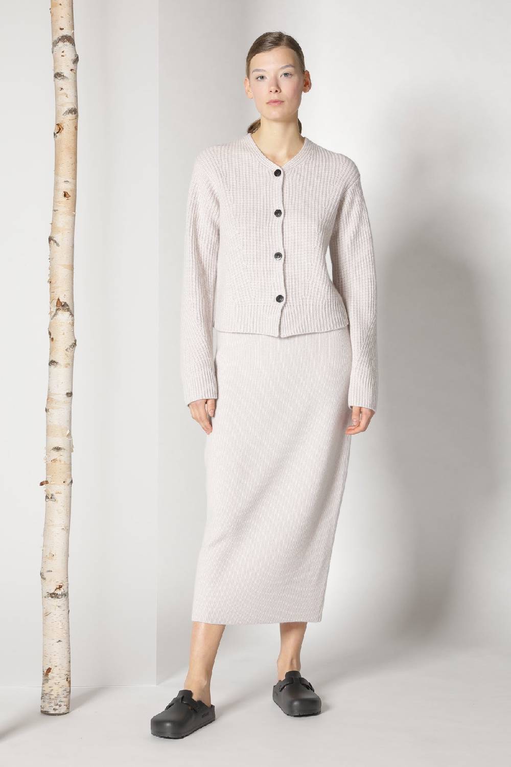 Sminfinity Pure Icon Rib Jacket + Pure All Needle Tulip Skirt